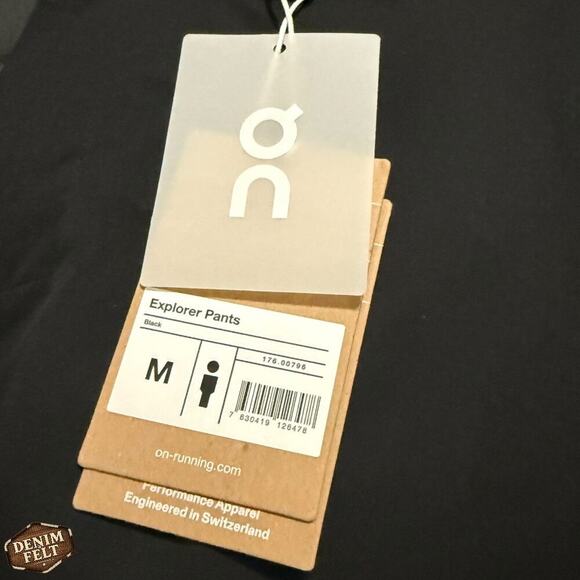 On Running Explorer Pants Men’s M Black Swiss Engineering Lightweight NEW/NWT!! - Picture 13 of 16